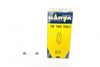 Автолампа 12V C18W 43мм T15  17512 CP NARVA