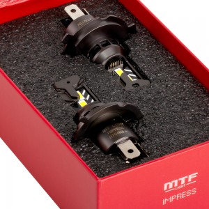 Светодиодные лампы MTF Light серия IMPRESS H4/H19 12V 21W 2100LM 6000K (размер штатн. лампы) к-кт.