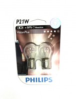 Автолампа   12V P21W (BA15s) Vision Plus +50% (блистер 2шт)  12498VPB2 PHILIPS