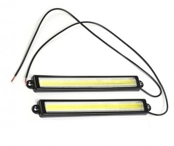 Дневные ходовые огни KS-10155 COB , провода, черный корпус, 210*10*32мм, (2шт)12V Дневные ходовые огни KS-10155 COB , провода, черный корпус, 210*10*32мм, (2шт)12V