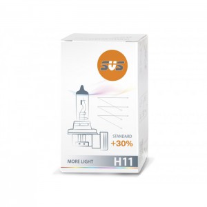 Автолампа H11 12V 55W (PGJ19-2) Standard +30% SVS Автолампа H11 12V 55W (PGJ19-2) Standard +30% SVS