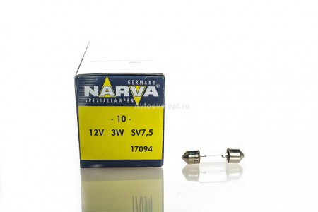 Автолампа 12V C3W (SV8.5) Fest NARVA 17094 CP NARVA Автолампа 12V C3W (SV8.5) Fest NARVA 17094 CP NARVA