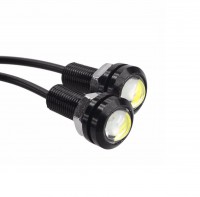 Дневные ходовые огни KS-Н0031 High Power LED), линза, металл, провода, 17*33*17мм, (2шт) 12V