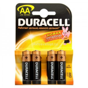 Батарейка 1500 LR06/AA упак. 4 шт.  Duracell