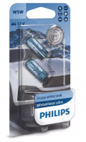 Автолампа  12V  W5W (W2.1*9.5d) White Vision ultra 4200К (блистер 2шт) 12961WVUB2 PHILIPS