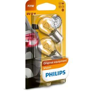 Автолампа 12V P21W (BA15s) (блистер 2шт) 12498B2 PHILIPS Автолампа 12V P21W (BA15s) (блистер 2шт) 12498B2 PHILIPS