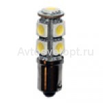 Светодиод 12V T8 WHITE (9SMD)/5050 (2шт. блистер) BA9S Маяк