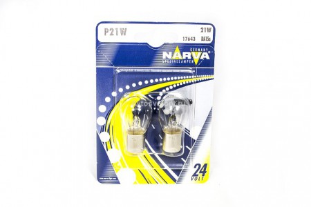 Автолампа P21W (BA15s) 24V NARVA 17643B2 Автолампа P21W (BA15s) 24V NARVA 17643B2