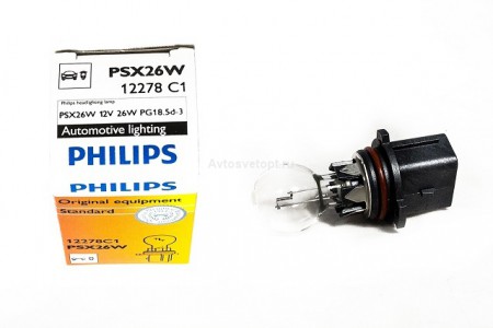 Автолампа 12V PSX26W Standart 12278C1 PHILIPS Автолампа 12V PSX26W Standart 12278C1 PHILIPS
