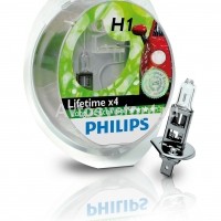 Автолампа H1 12V 55W (P14.5s) LongLife EcoVision (2 шт) 12258LLECOS2  PHILIPS