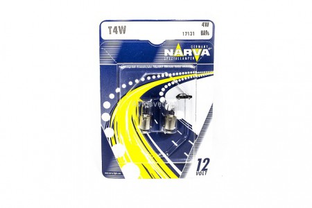 Автолампа 12V T4W (BA9s) (блистер 2шт) 17131 B2 NARVA Автолампа 12V T4W (BA9s) (блистер 2шт) 17131 B2 NARVA