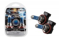 Автолампы H11 12V-55W (PGJ 19-2) SUPER WHITE (комплект 2 шт) Xenite