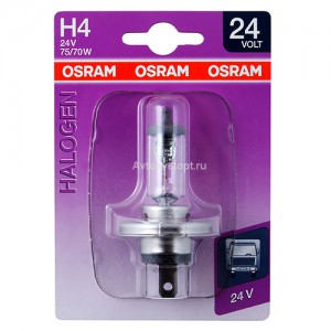 Автолампа  H4  24V 75/70 W (P43t-38)  64196-01B OSRAM