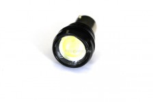 Лампа светодиодная 12v (P21w) BA15s (1конт) ЛИНЗА (1 HIGH POWER) , белая (поворот, стоп-сигнал)