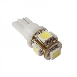 Светодиод 12V T10-5 SMD W5W WHITE (белый) 902399 TM NORD YADA Светодиод 12V T10-5 SMD W5W WHITE (белый) 902399 TM NORD YADA