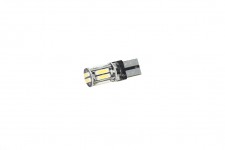 Лампа светодиодная Т10 (W2,1-9,5d) белая, 10 SMD диодов, CANBUS обманка, (б/цокольная) 12v