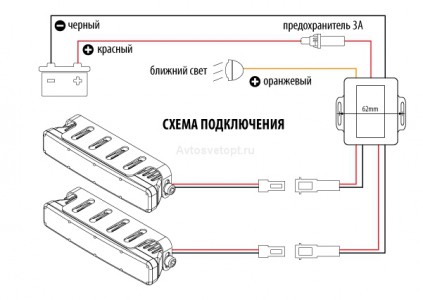 Светодиодные дневные ходовые огни серия "CITY" 12V, 14W, 6000К (2 шт.) LDL125 MTF Light