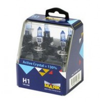 Автолампа H1 12V 55W (PK14.5s) Active Crystal + 130% (2 шт.) 72120AC+130 "Маяк"
