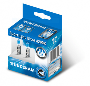 Автолампа H1 12V- 55W (P14,5s) Sportlight Ultra (2шт) Tungsram