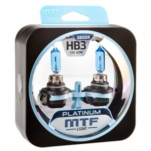 Набор ламп HB3 9005 12V 65w  PLATINUM 3800К MTF