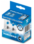 Автолампа H4 12V- 60/55W (P43t) Sportlight Ultra (2шт.) Tungsram