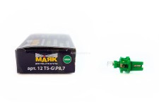 Светодиод 12V T5 BAX8,7D (8,7D) WITH CAP GREEN (панель приборов) 12T5\P8,7-G Маяк