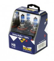 Автолампа H8 12V 35W (PGJ19-1) Active Rally +150% silver (2 шт.) 72820AR+150 "Маяк"