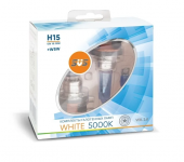 Автолампы 12V H15 15/55W White 5000K  (2шт+2шт W5W) SVS Ver.2.0